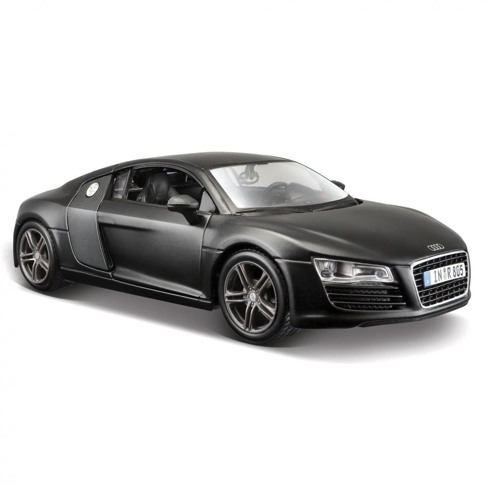 masinuta maisto audi r8, 1:24 - negru mat