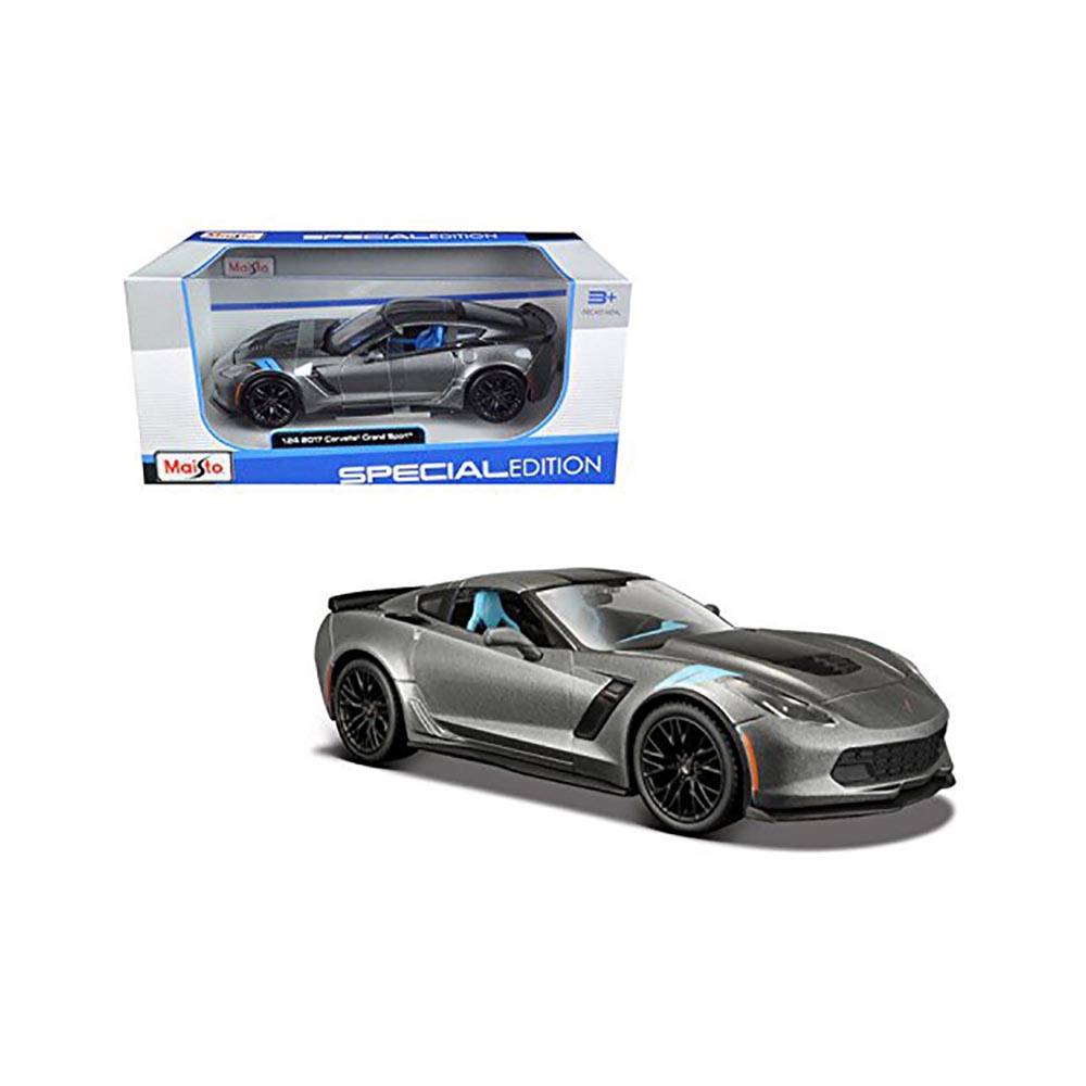 masinuta maisto corvette grand sport 2017, 1:24 - gri