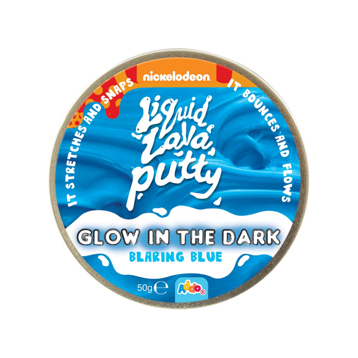 Plastilina inteligenta lumineaza in intuneric Addo Lava Putty, Albastu