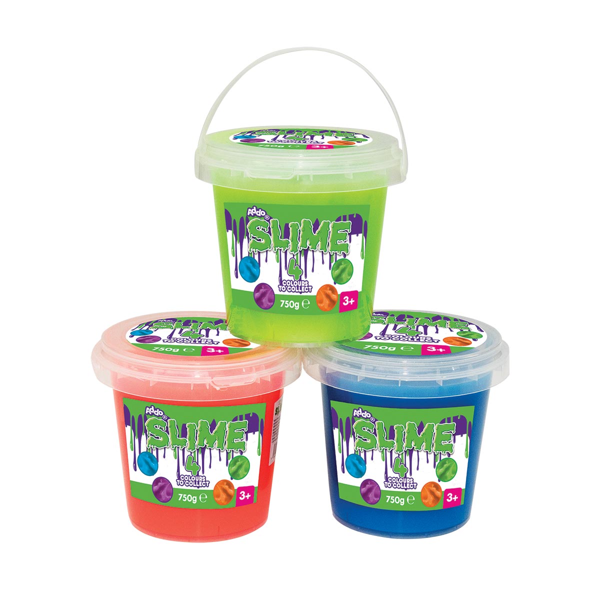Gelatina Slime in cutie 750g, Addo Play, Verde