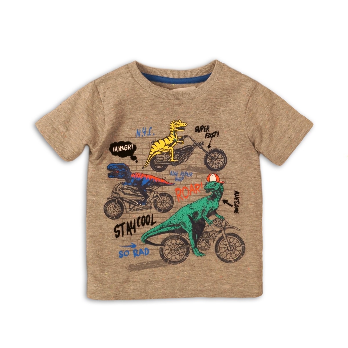Tricou cu maneca scurta si imprimeu Minoti Roar
