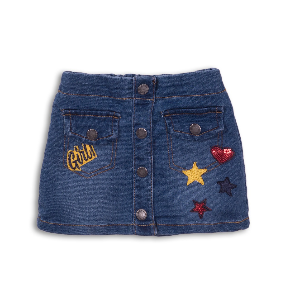 Fusta jeans cu nasturi minoti girl