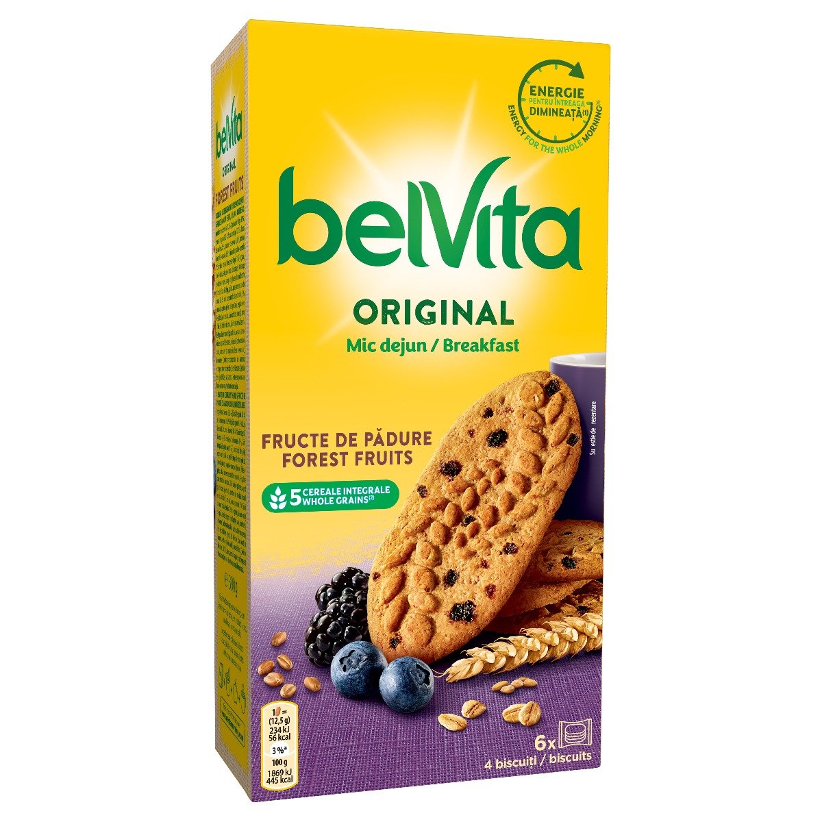 Biscuiti cu cereale si fructe de padure Belvita Breakfast, 300 g