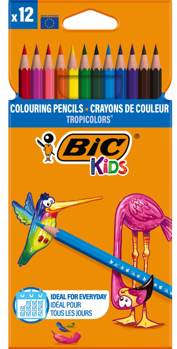 Set creioane colorate Tropicolors Bic, P12