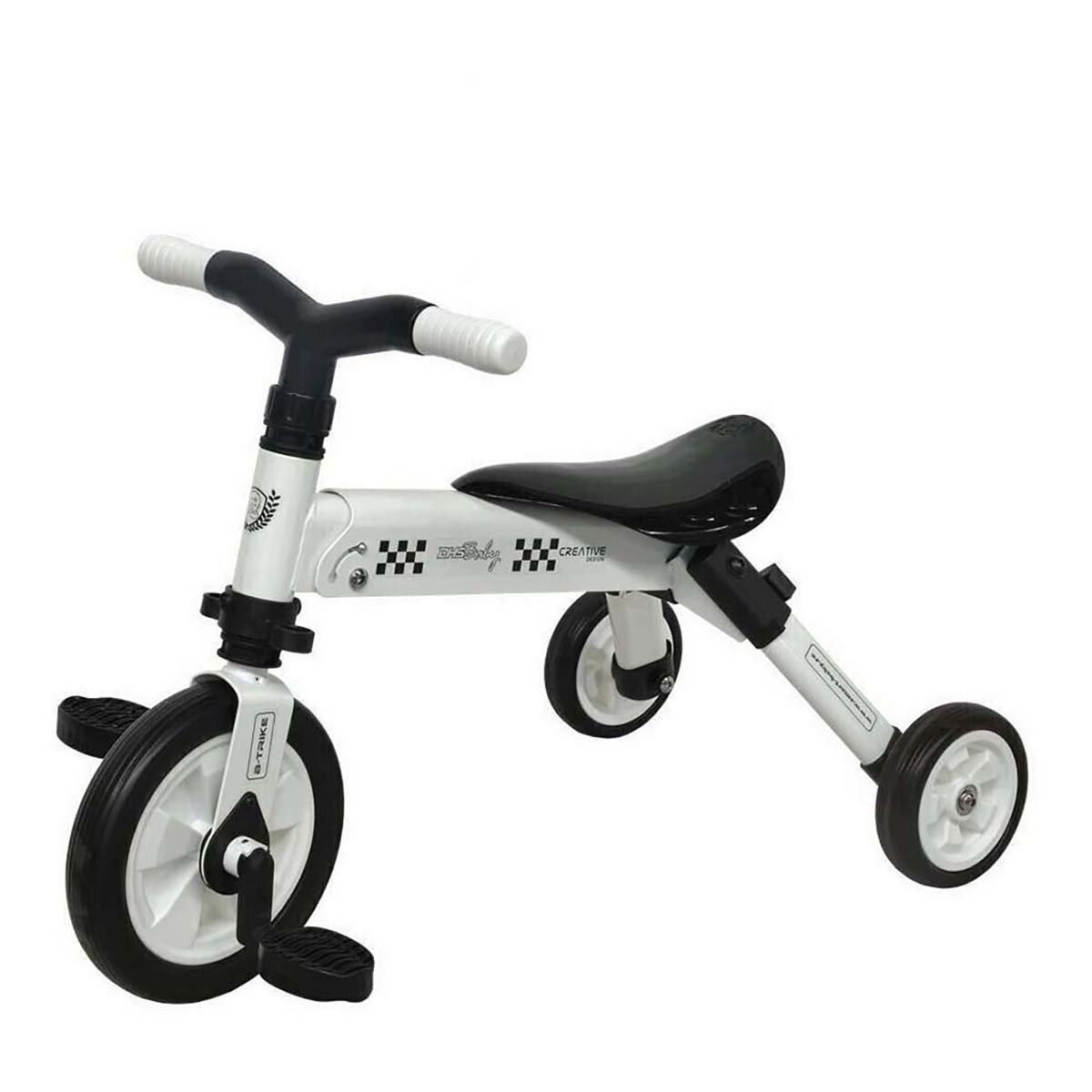 Tricicleta B-Trike DHS Baby, Alb