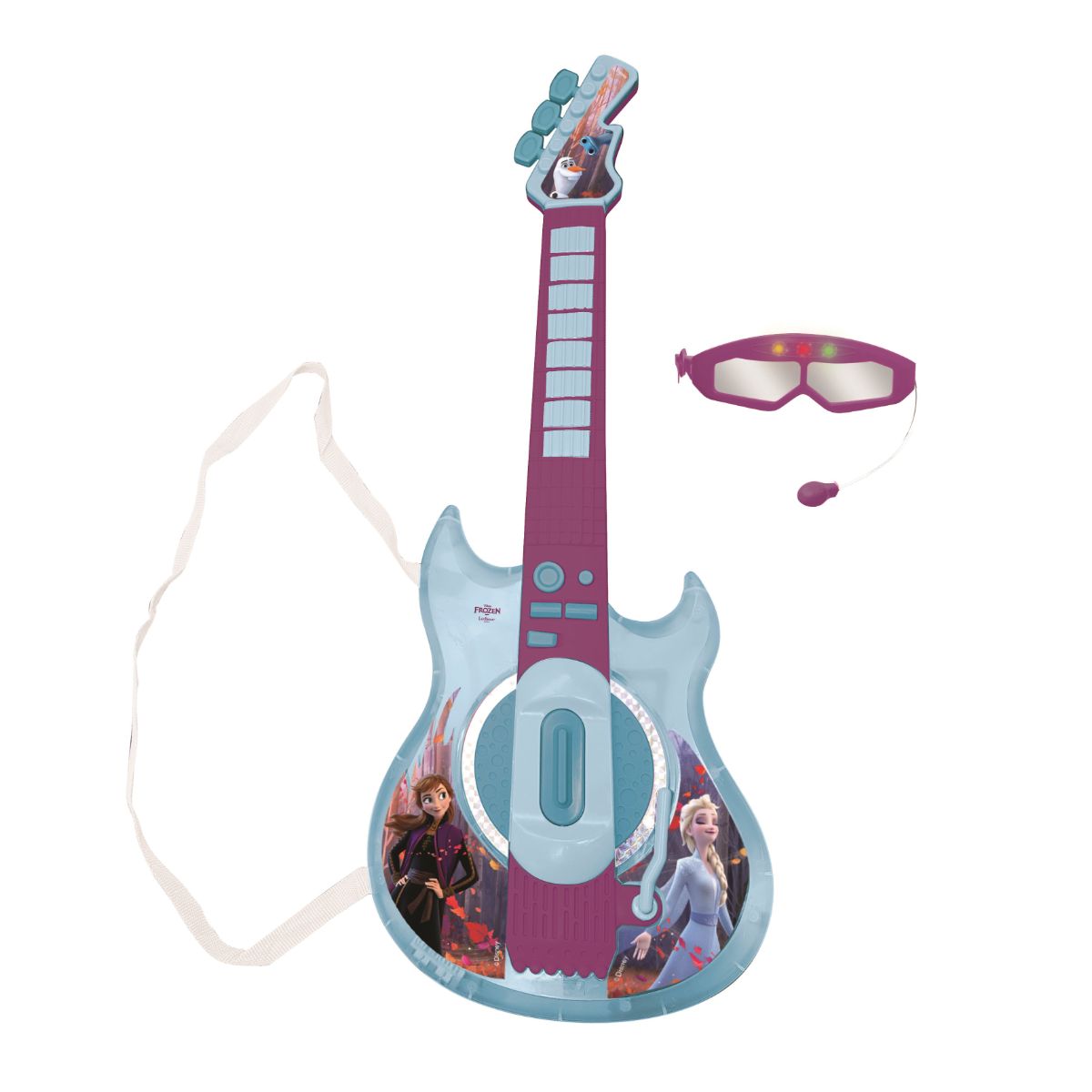 Chitara electronica Lexibook, cu lumini, sunete, ochelari si microfon, Disney Frozen Instrumente muzicale 2023-09-26