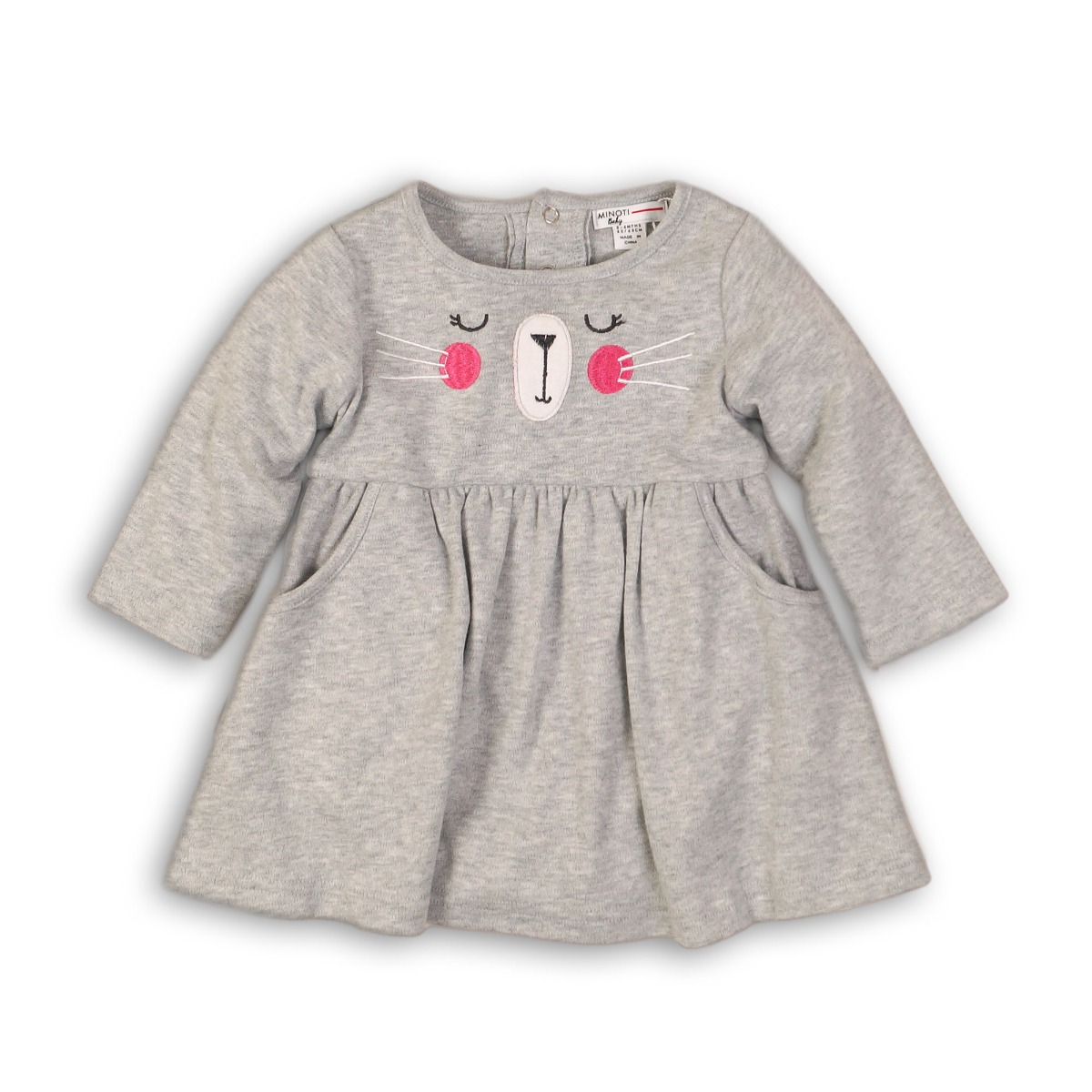 Rochie cu maneca lunga si chilotei Minoti Bunny