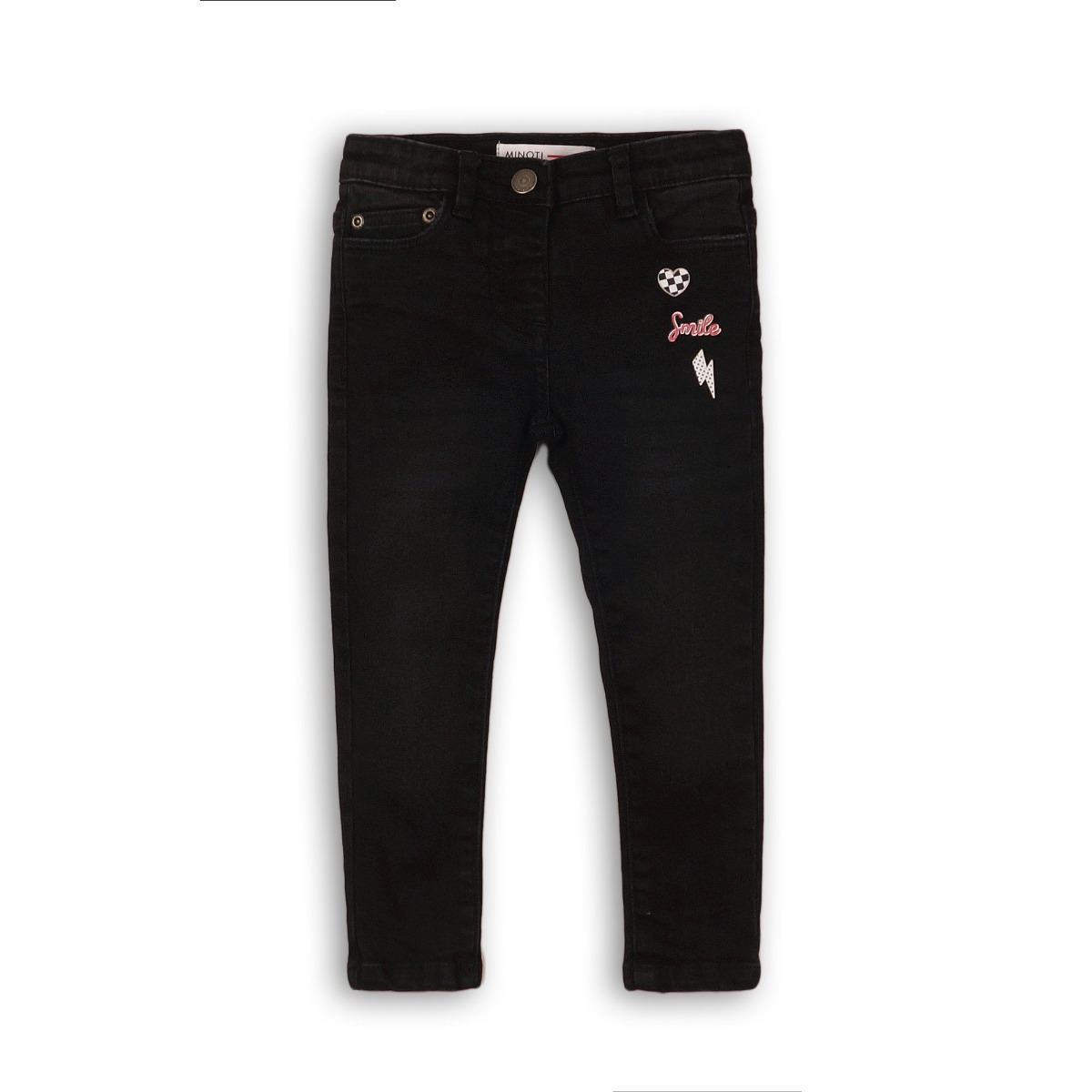 Pantaloni jeans skinny denim Minoti Mix, Negru