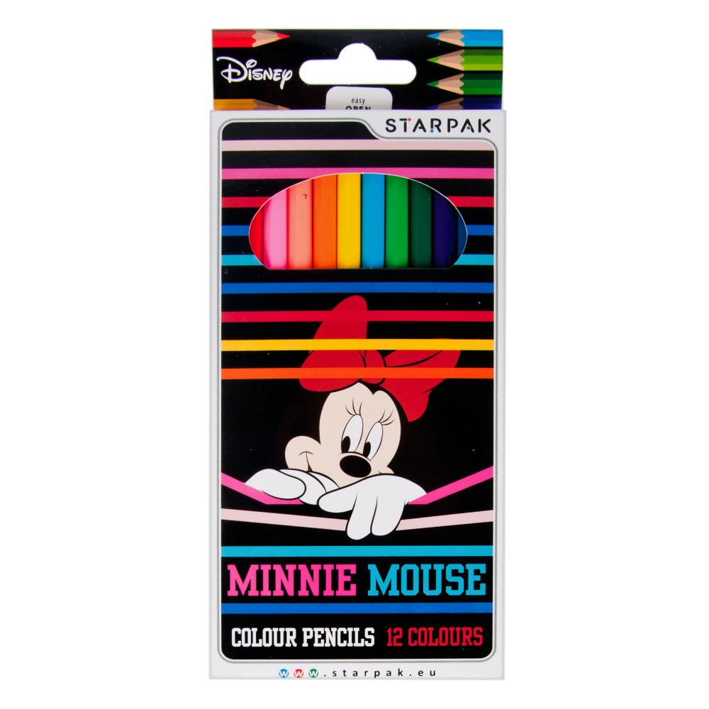Set 12 creioane colorate Starpak, Minnie Mouse noriel.ro imagine 2022