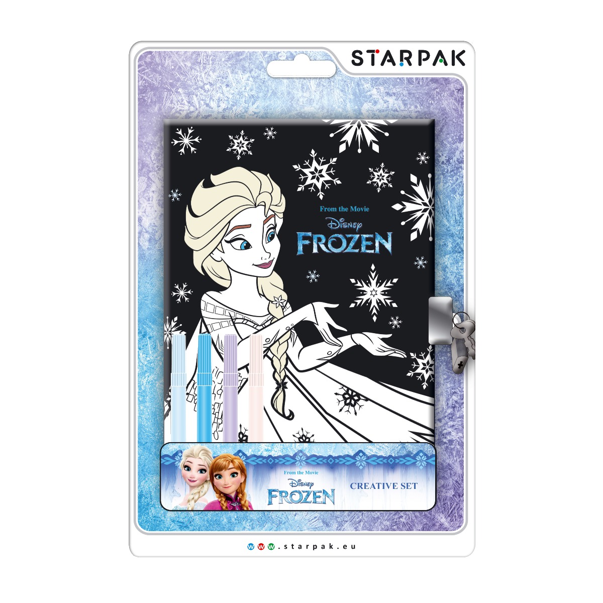 Set jurnal cu cheita si carioci Starpak, Disney Frozen