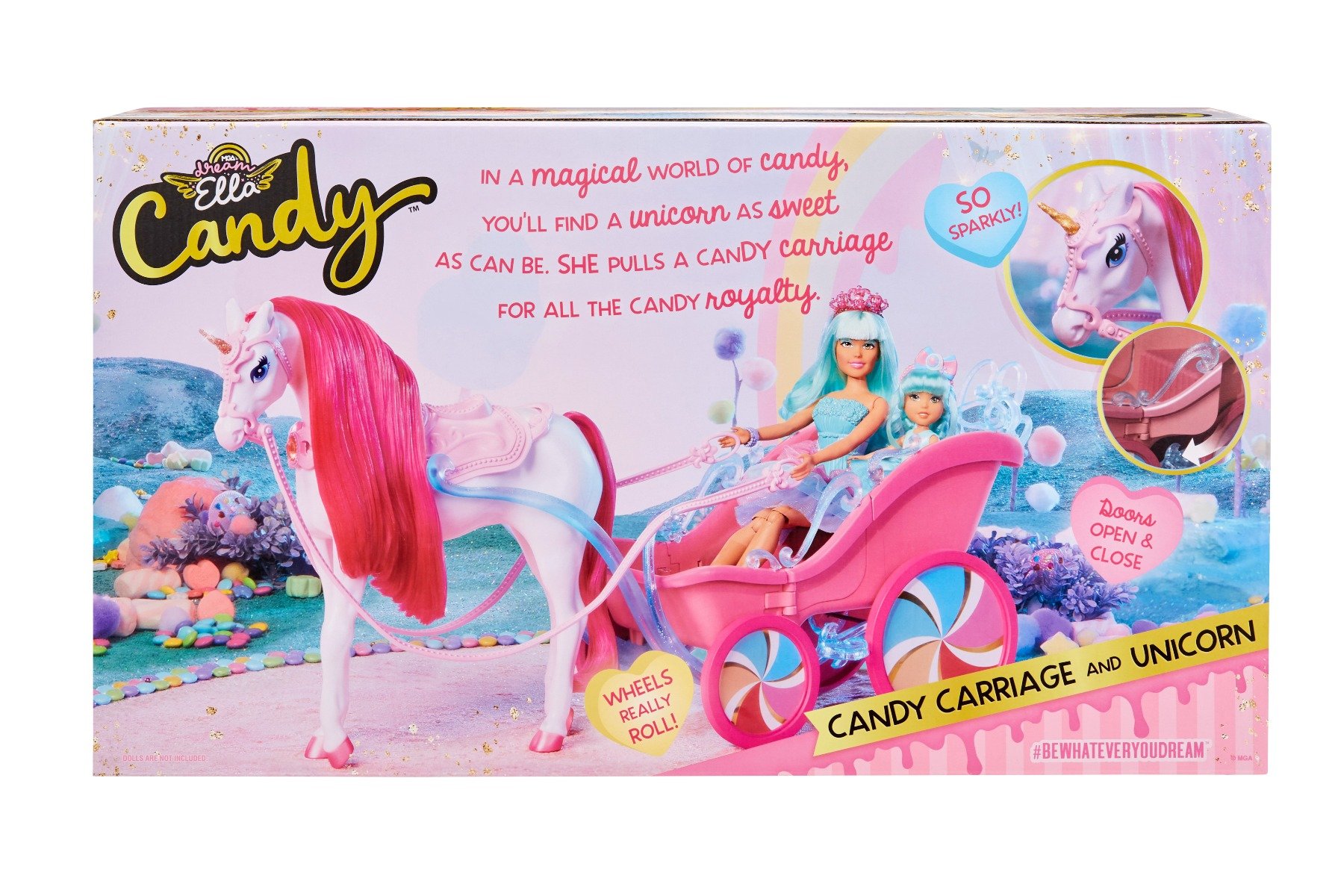 Dream Ella Candy Princess, unicorn si trasura pentru papusi