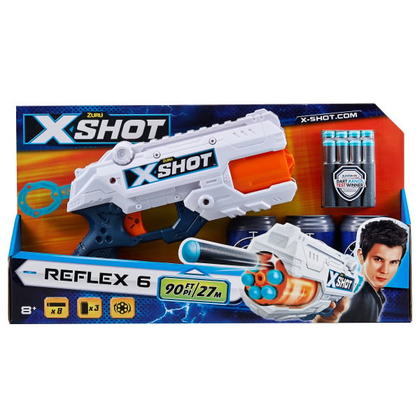 Set blaster Zuru X-Shot Reflex 6 cu 8 proiectile si 3 tinte noriel.ro