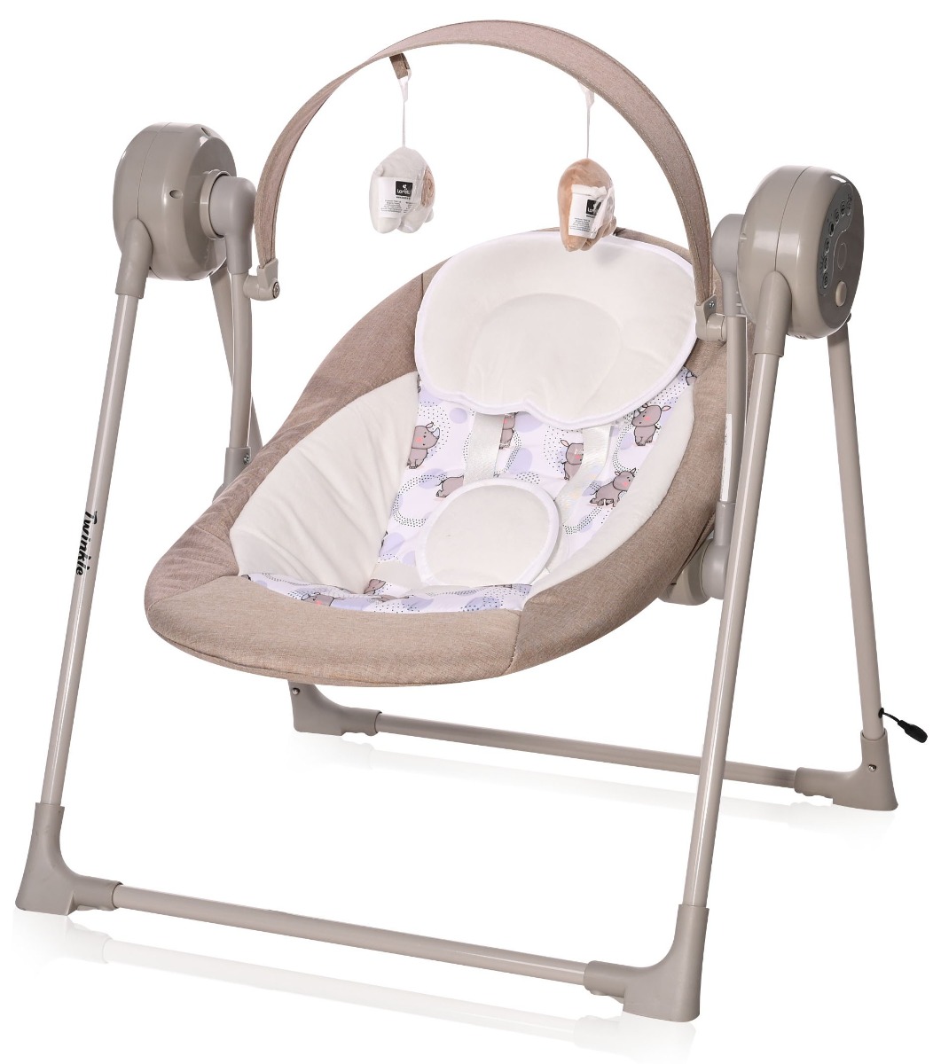 Poze Leagan Twinkle electric cu telecomanda, Lorelli, Beige Rhino