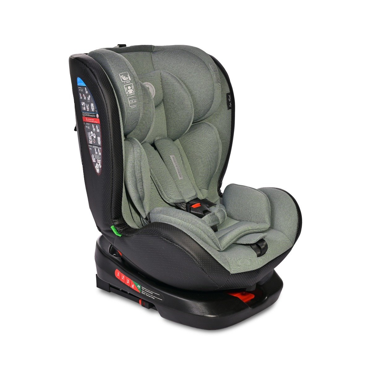 Scaun auto, Lorelli Nebula, i-Size, Isofix, rotativ, 0 luni-12 ani, 40-150 cm, Iceberg Green