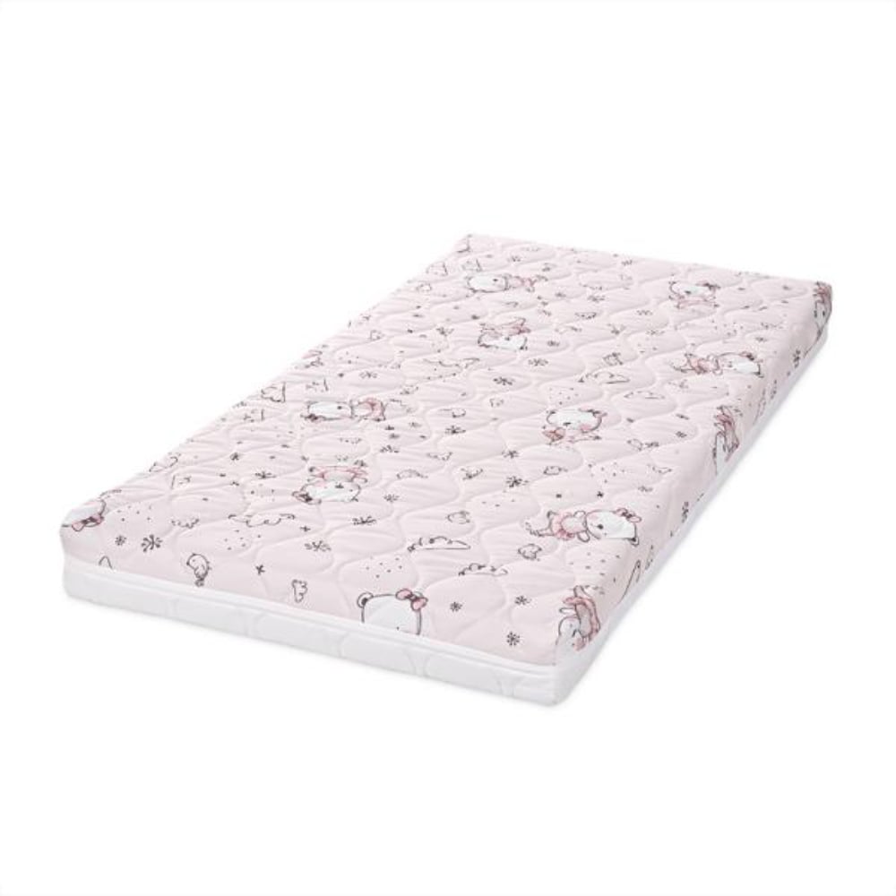 Saltea pat, Lorelli Havana, 60 x 120 x 10 cm, cocos si spuma elastica, Pink Ballerina Bear