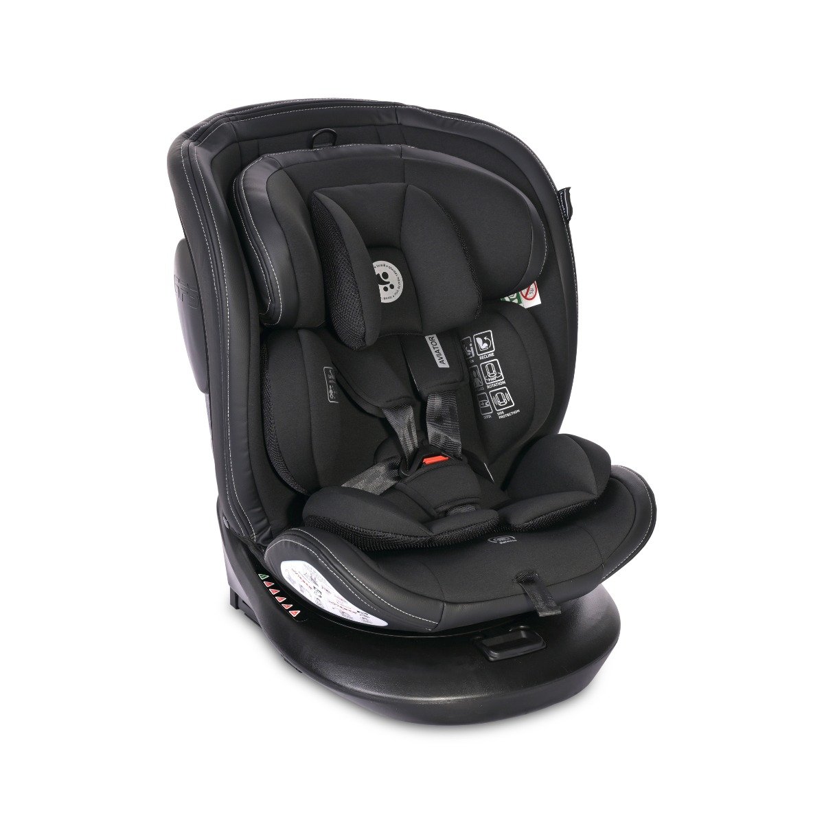 Scaun auto, Lorelli Aviator, Isofix, i-Size, 0 luni-12 ani, 40-150 cm, Black Jasper