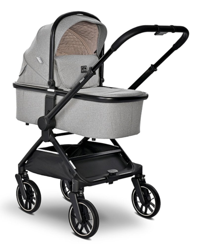 Carucior 3 in 1, Lorelli Reya, maner reversibil, pana la 22 kg, Grey