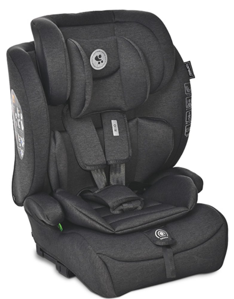 Scaun auto, Lorelli Rio, Isofix, 76-150 cm, 15 luni-12 ani, Black