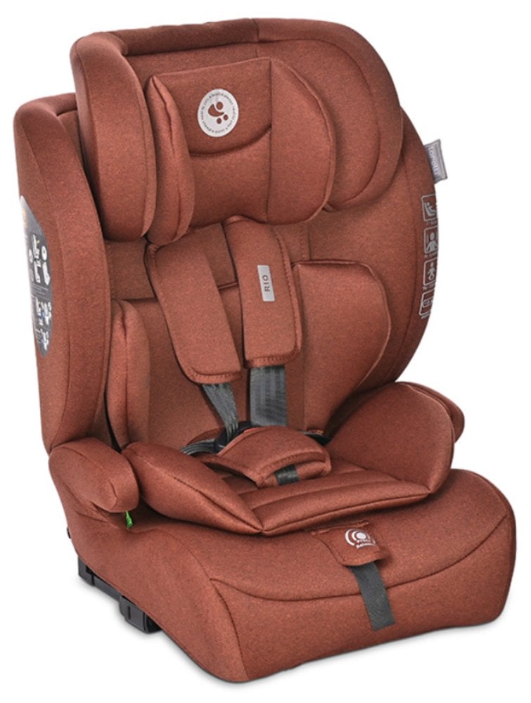 Scaun auto, Lorelli Rio, Isofix, 76-150 cm, 15 luni-12 ani, Ginger