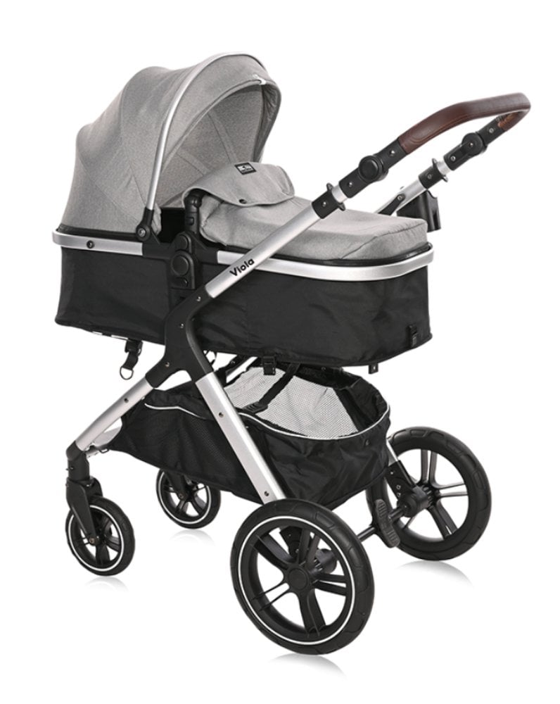 Carucior Lorelli Viola, Cos auto inclus, set adaptori, pana la 22 kg, Opaline Grey