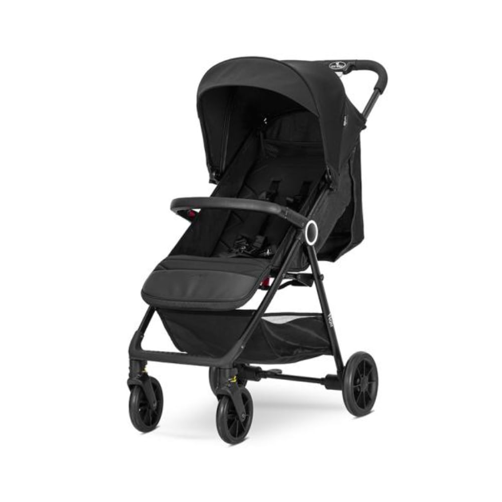 Carucior pentru nou-nascut, Lorelli Noir, sistem de pliere cu o singura mana, pana la 22 kg, Black