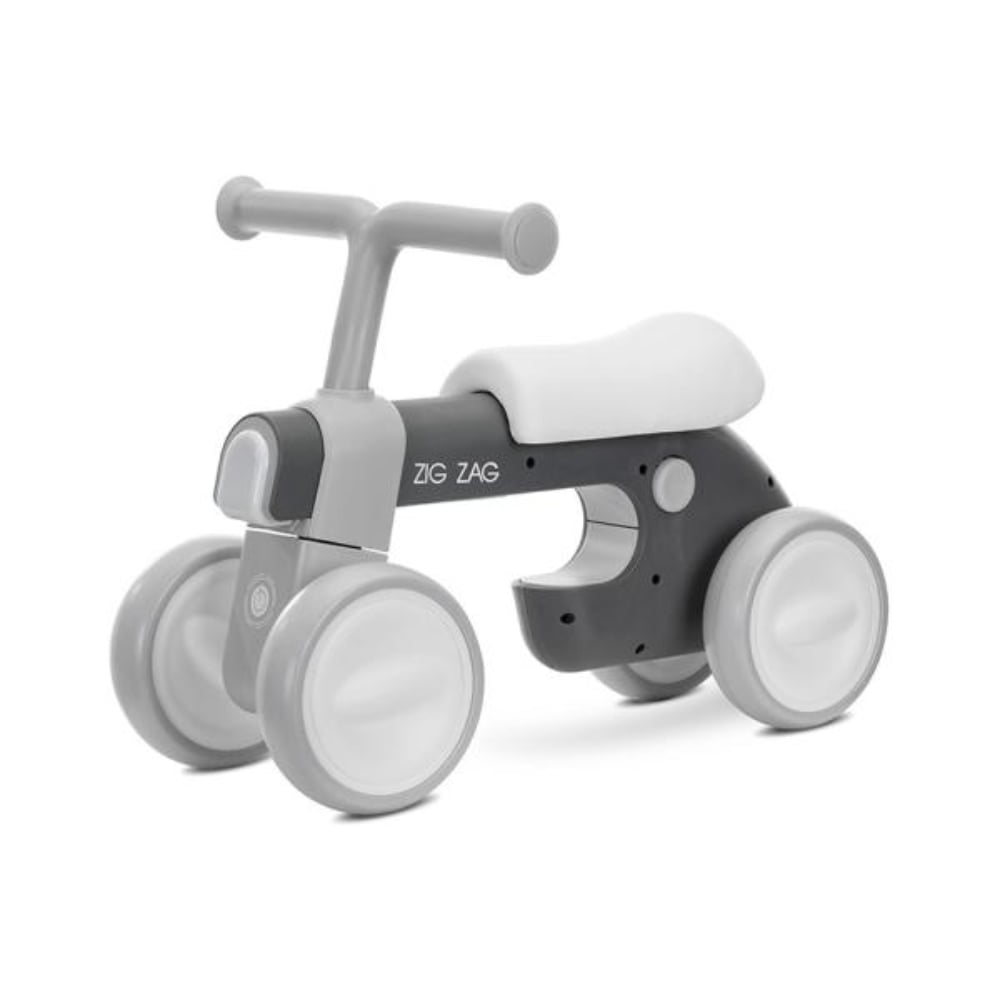Bicicleta de echilibru, Lorelli Zig Zag, scaun reglabil 2 pozitii, cadru usor si stabil, lumini si muzica, Grey