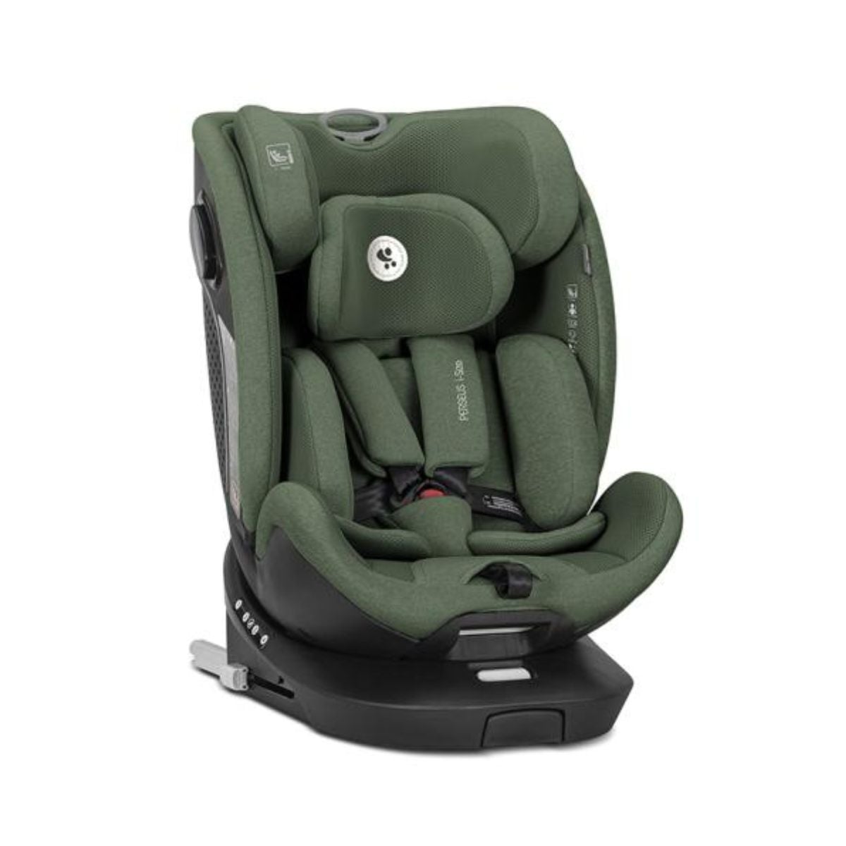 Scaun auto, Lorelli Perseus, I-Size, Isofix, baza rotativa, picior de sprijin, EPS Memory, panou de ventilatie, SPS, 40-150 cm, Green