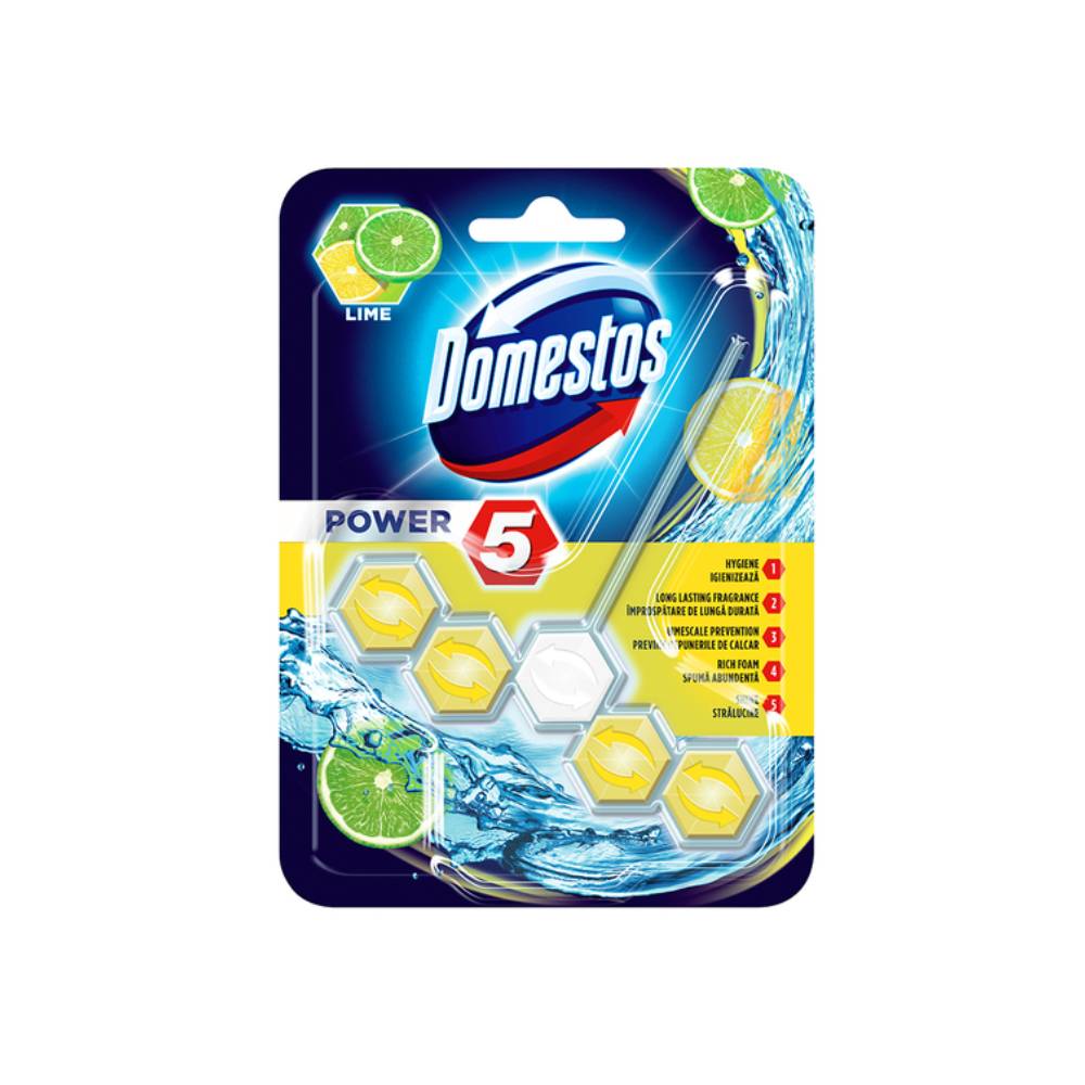 Odorizant toaleta Domestos Power 5 Lime, 55g