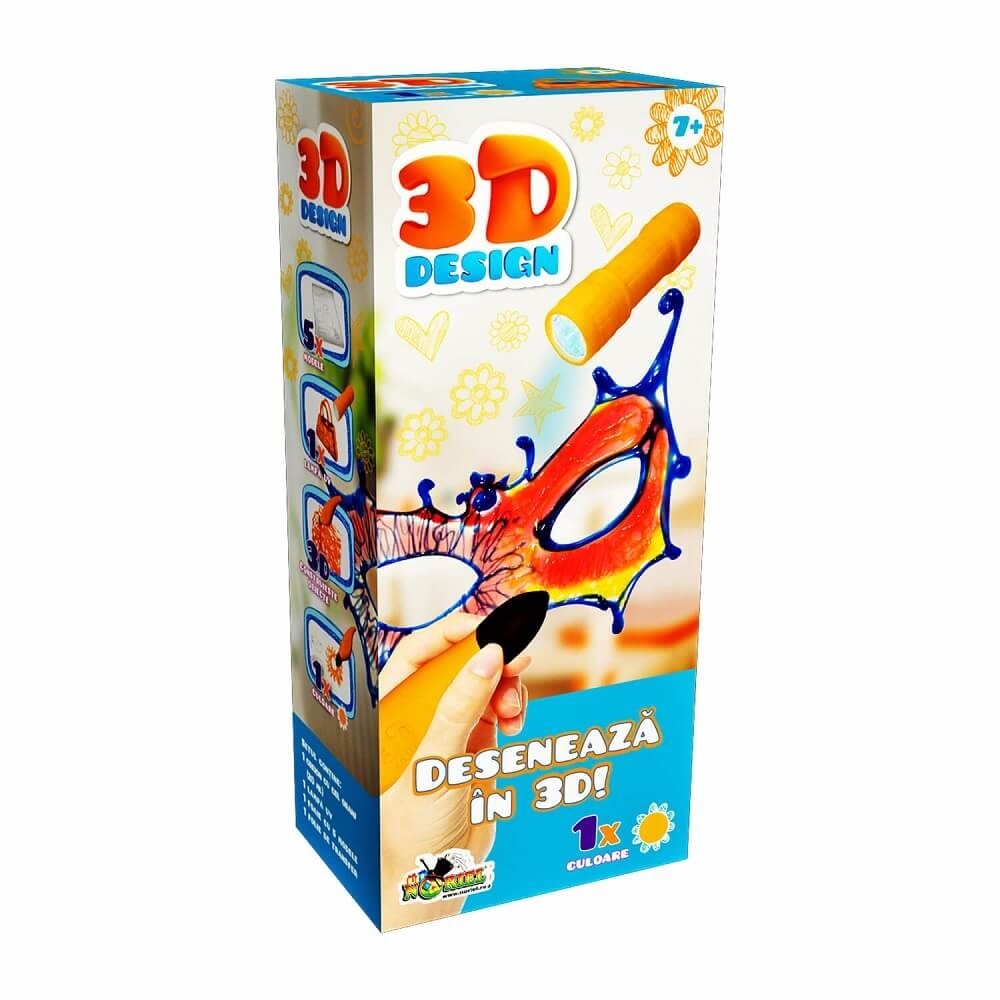 3d design - set creion 3d portocaliu