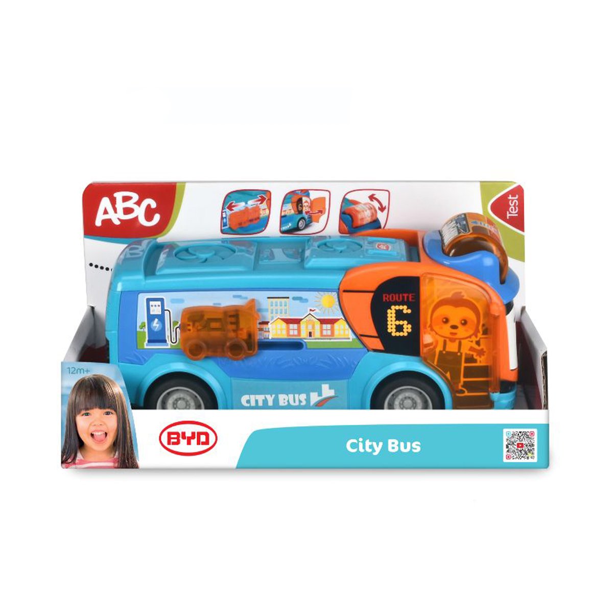 Jucarie bebelusi, autobuz, Abc, Byd City Bus ABC imagine noua