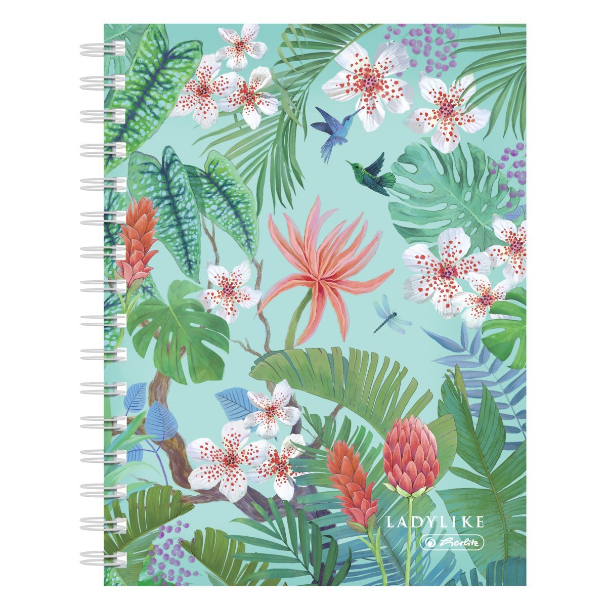 Caiet matematica cu spirala, A5, Herlitz, Ladylike Jungle, 100 file