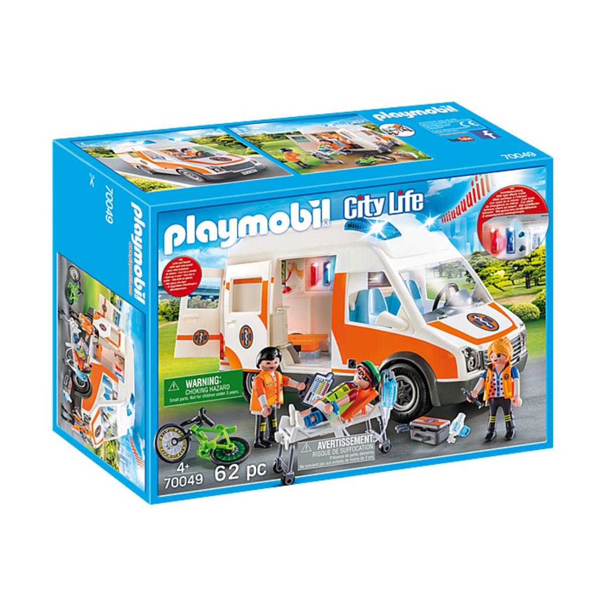 Set Playmobil City Life Rescue – Ambulanta cu lumini intermitente noriel.ro
