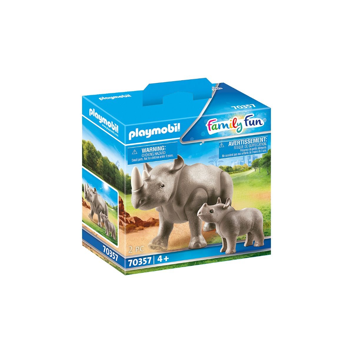 Set Playmobil Family Fun – Rinocer cu pui noriel.ro