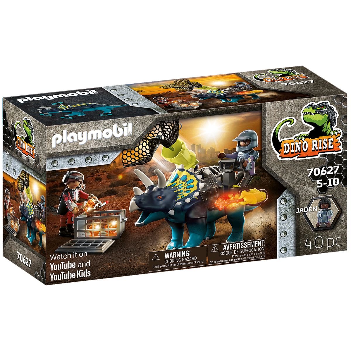 Set Playmobil Dino Rise – Triceratops – Batalia pentru piatra legendara