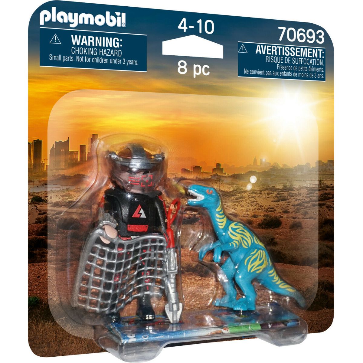 Set Playmobil - 2 Figurine, dinozaur si cercetator