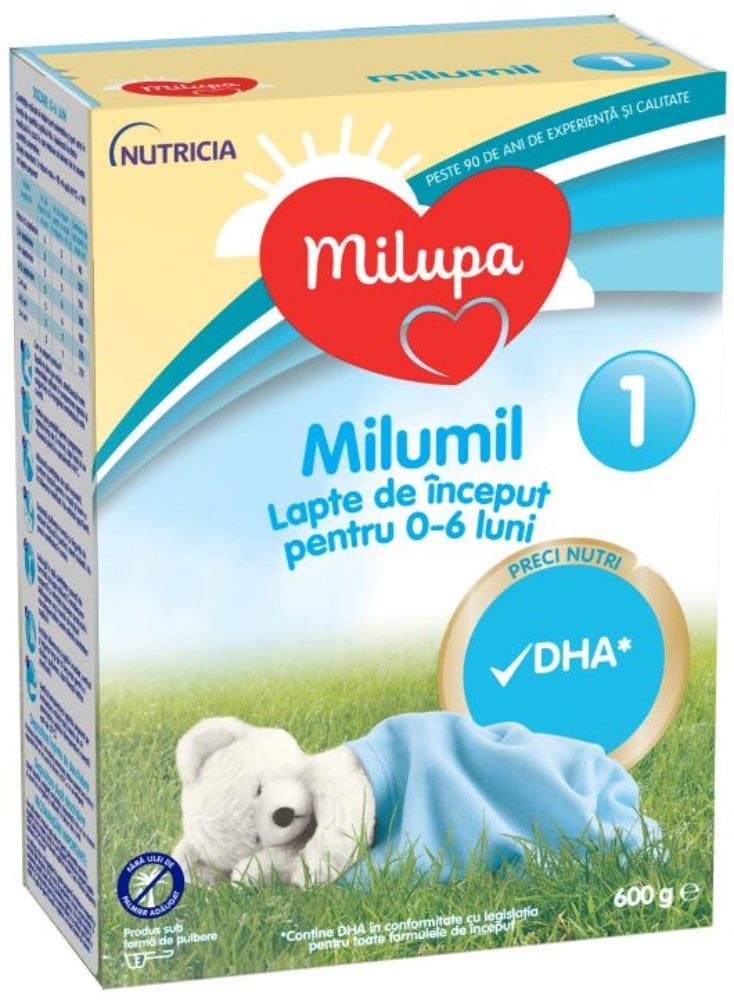 Lapte praf Milupa Milumil 1, 600 g, de la 0-6 luni Lapte praf 2023-09-25