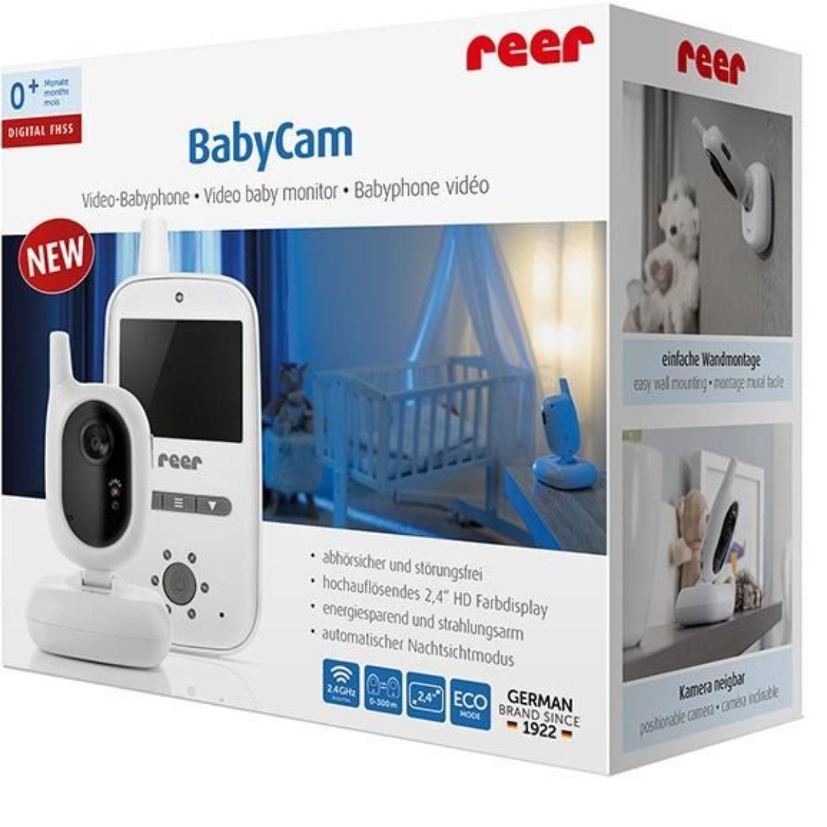 Video monitor digital pentru bebelusi, Reer, babycam 80420 noriel.ro