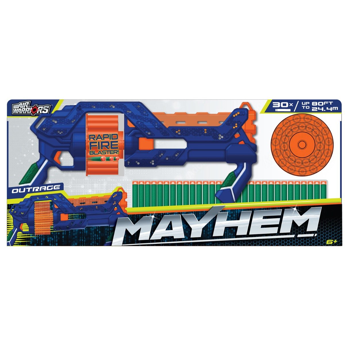 Arma de jucarie, Air Warriors, Mayhem Outrage, 30 sageti din burete