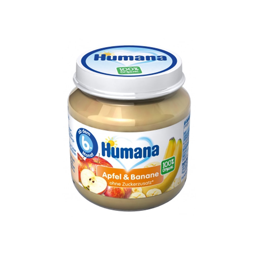 Piure eco de banane si mar humana, 125 g, 6 luni+