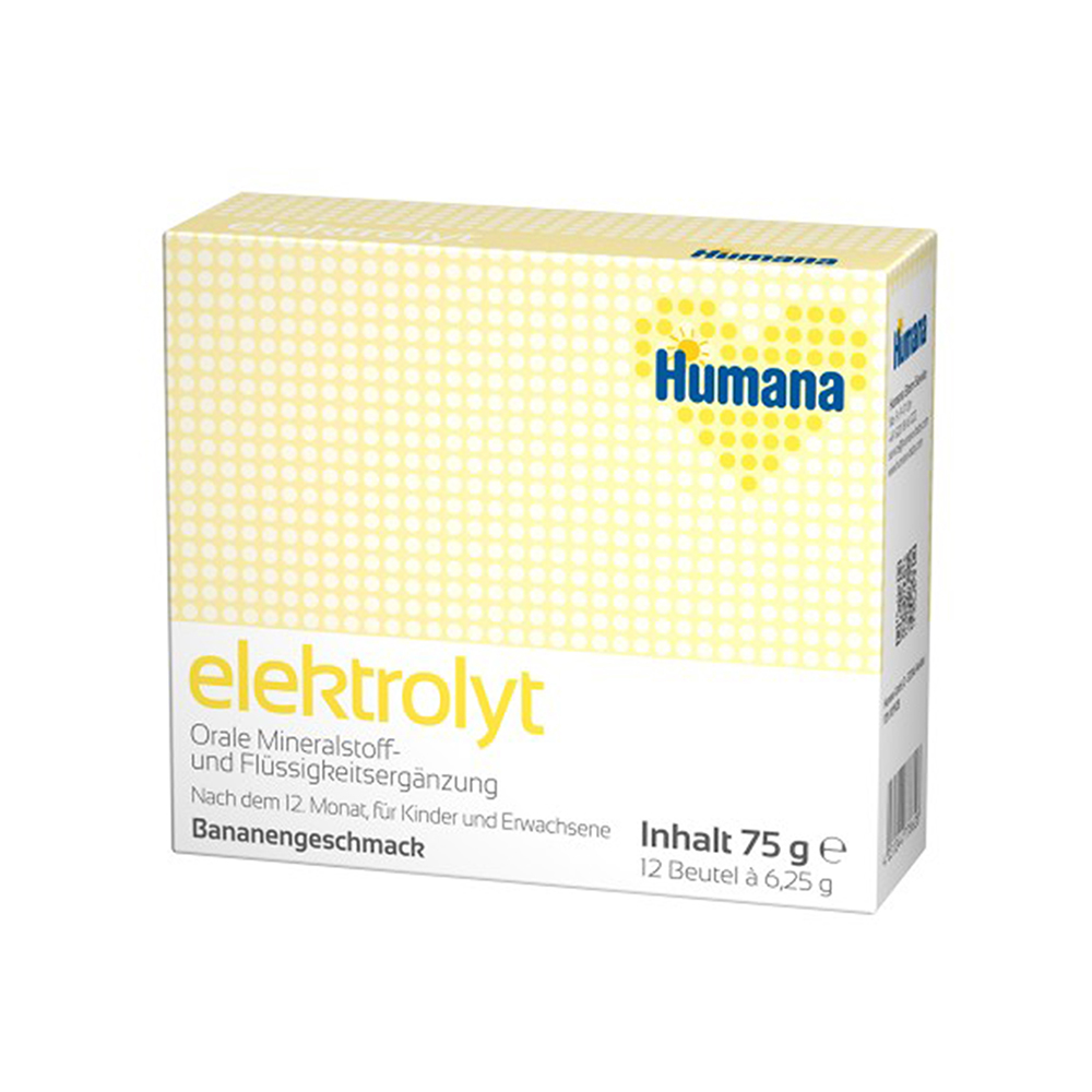 Saruri de hidratare Humana Elektrolyt cu banane, 12 luni+, 12.5 g imagine
