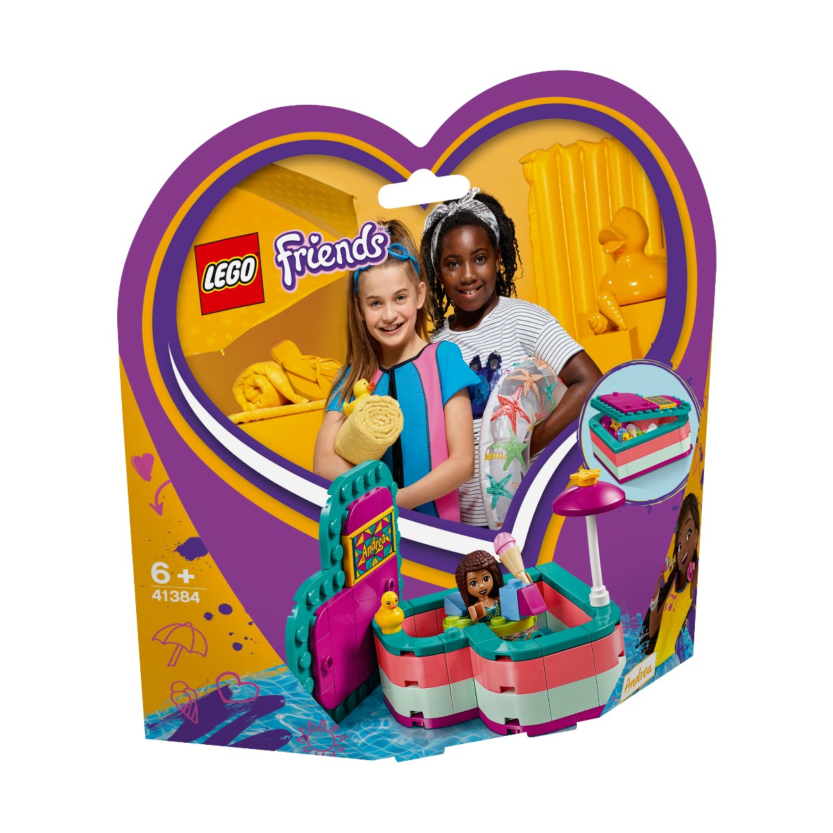 LEGO® Friends - Cutia de vara in forma de inima a Andreei (41384)