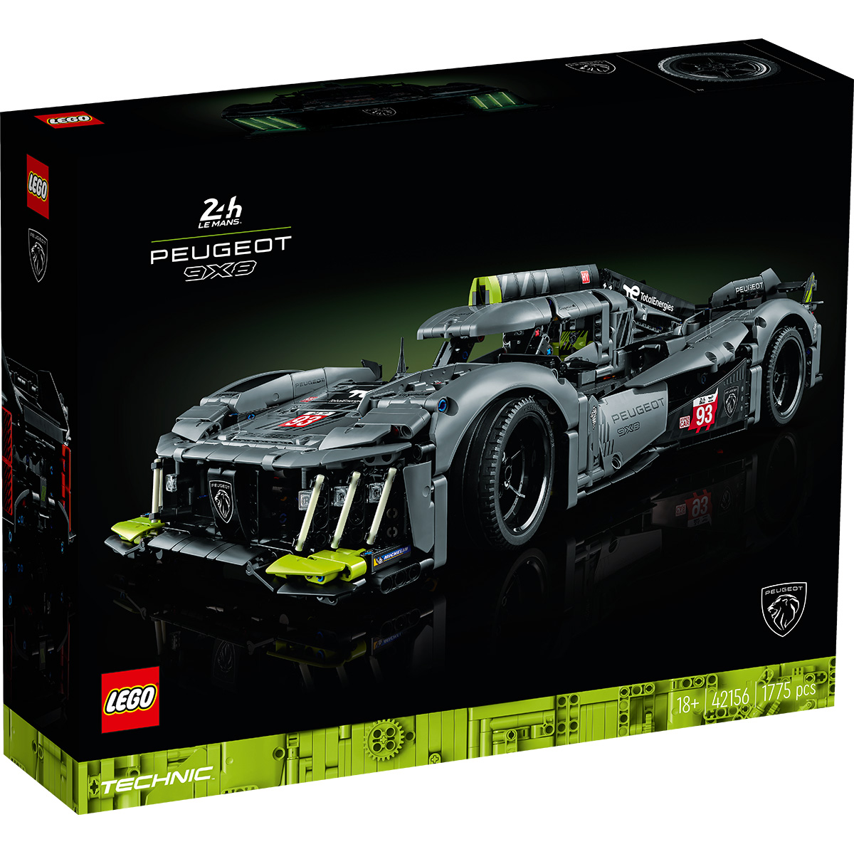 LEGO® Technic – PEUGEOT 9X8 24H Le Mans Hybrid Hypercar (42156) (42156) imagine 2022