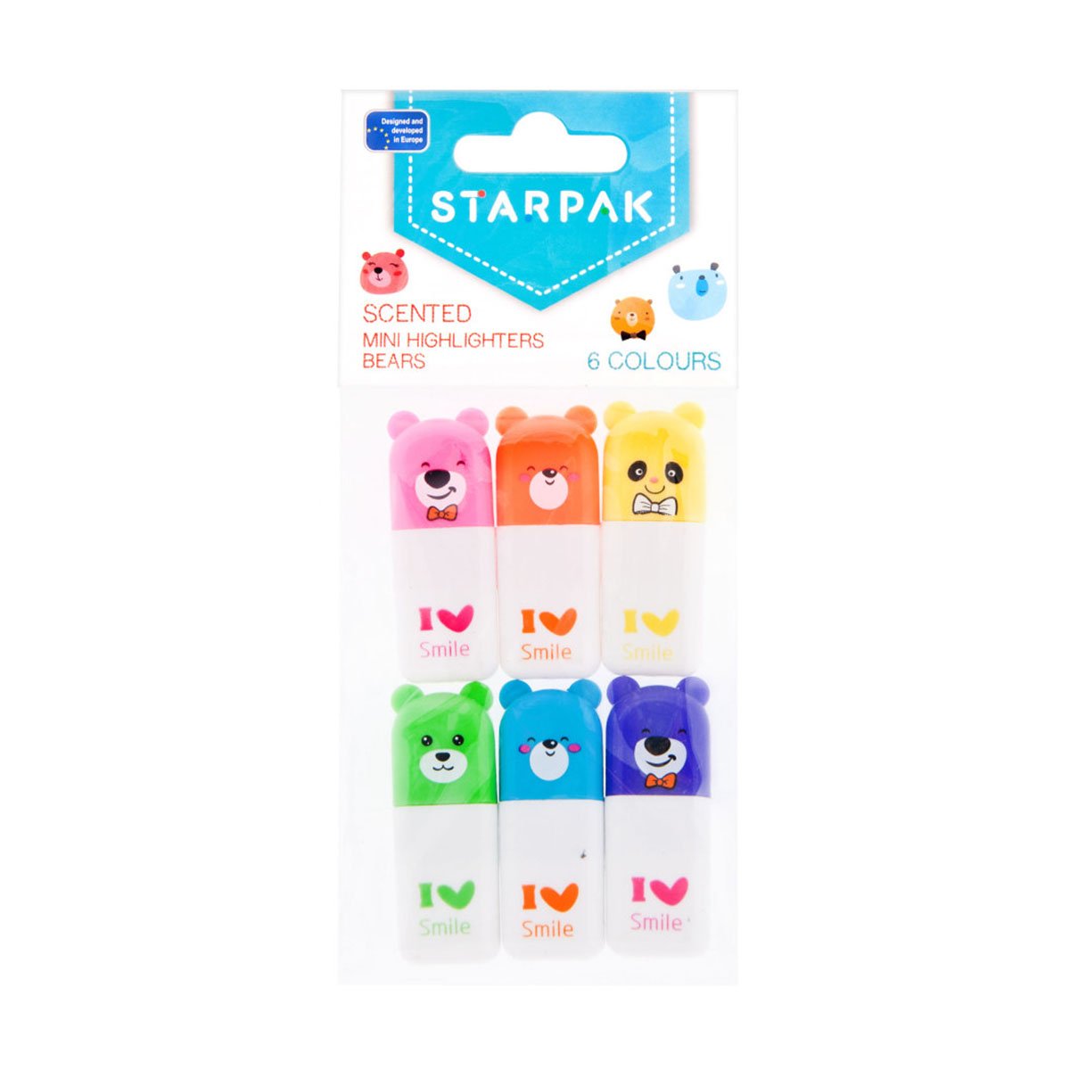Mini markere parfumate starpak, 6 culori