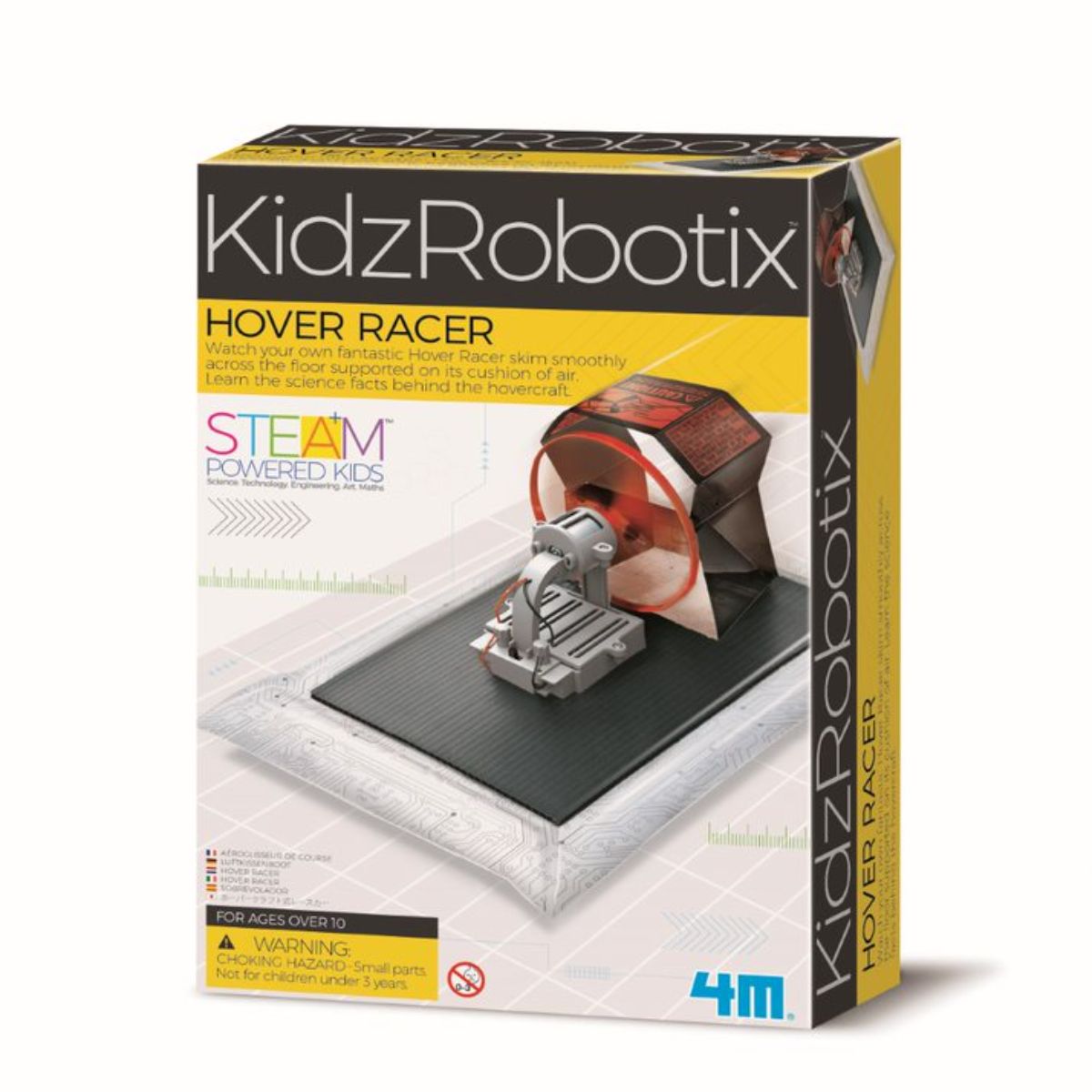 Kit constructie robot, 4M, Hover Racer Kidz Robotix 4M imagine noua responsabilitatesociala.ro