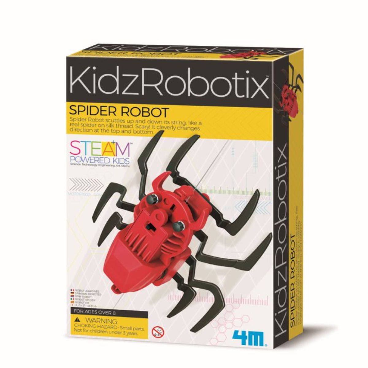 Kit constructie robot, 4M, Spider Robot Kidz Robotix 4M imagine noua responsabilitatesociala.ro