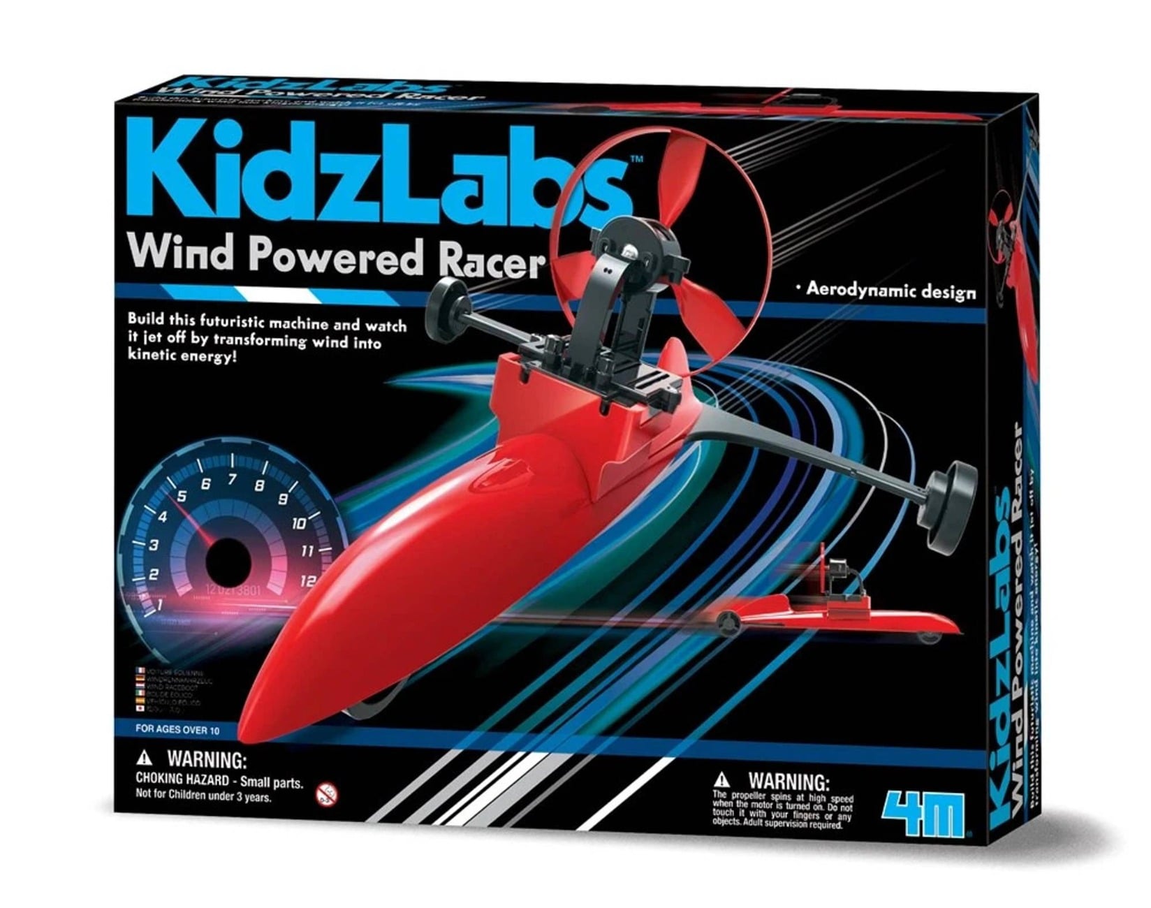 Kit DIY Kidzlabs, 4M, Masinuta cu propulsie eoliana