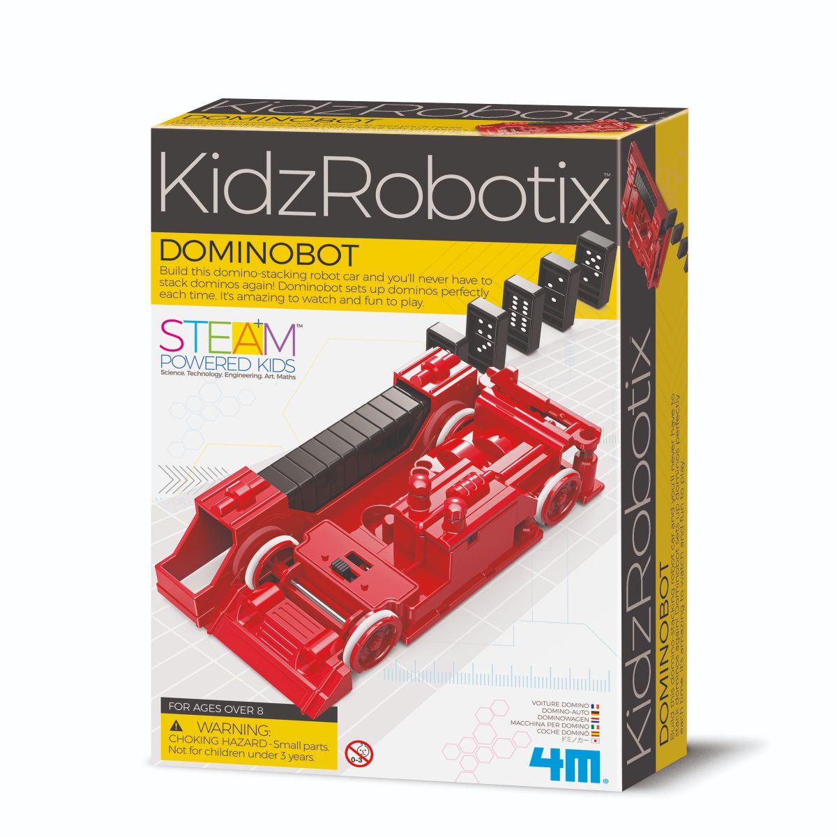 Kit constructie robot, Kidz Robotix, 4M, Dominobot 4M