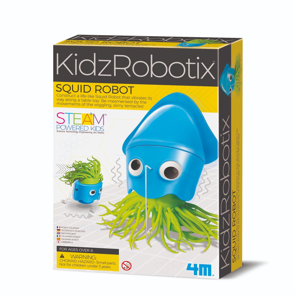 Kit constructie robot, Kidz Robotix, 4M, Squid 4M