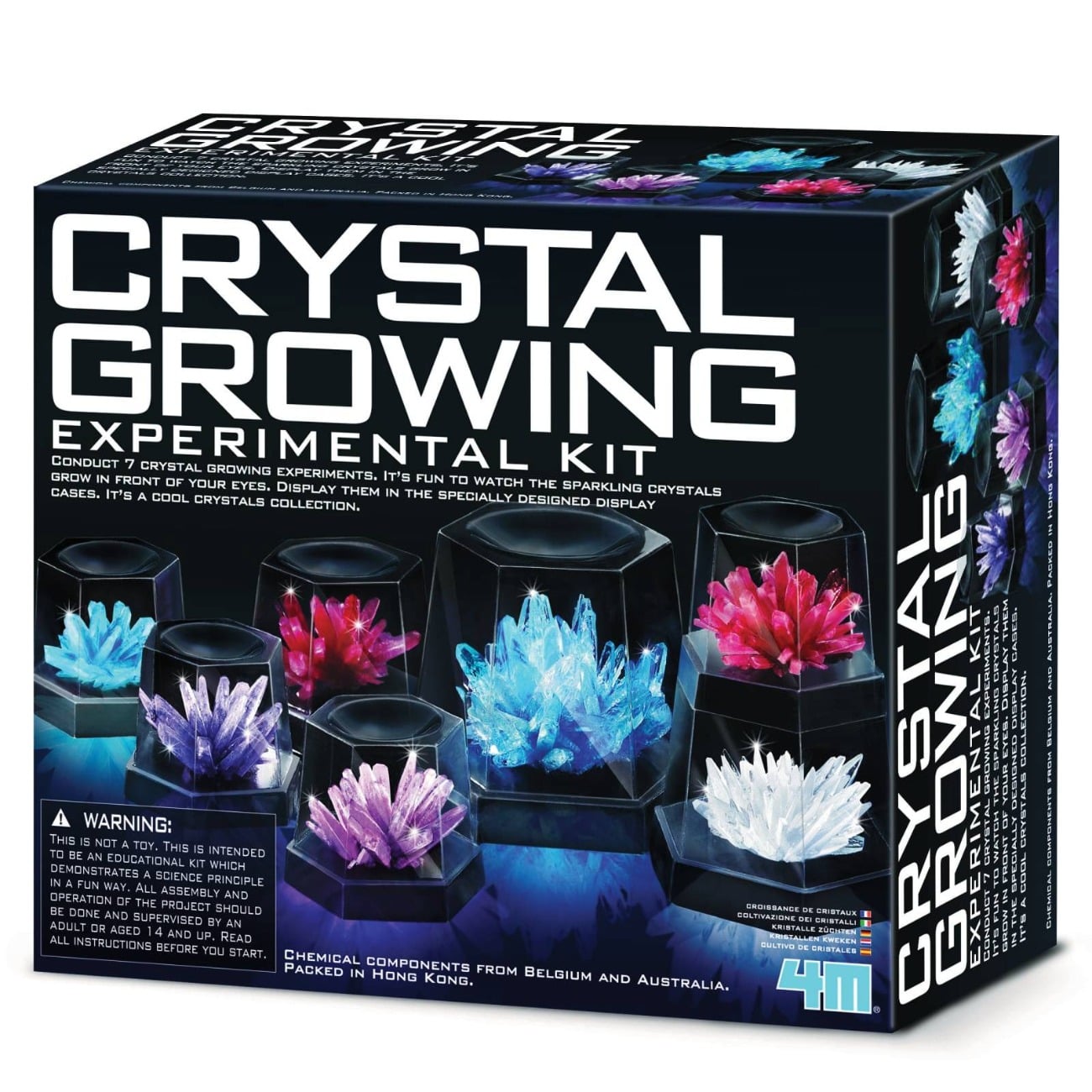 Set complet de experimente pentru crescut cristale, 4M