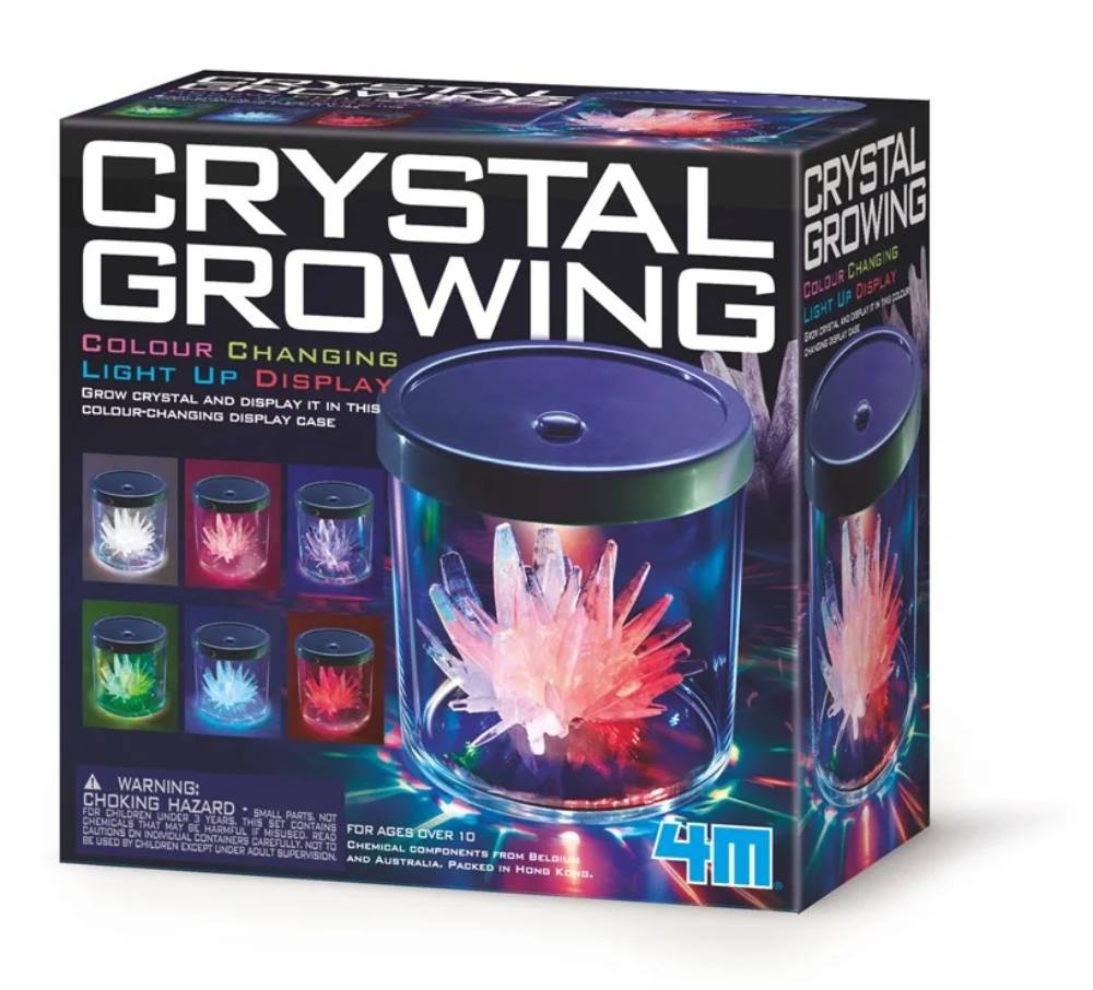 Kit experimente Kidzlabs, 4M, Cristale luminoase cu suport LED
